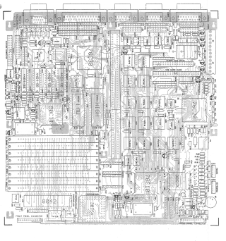 Amstrad PC7386SX main PCB layout