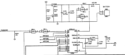 Atari Mega STE clock battery circuit (schematic rev 2 sheet 4)
