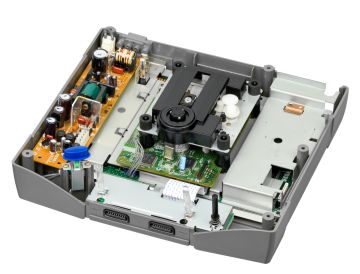 Sega Saturn HST-3200 with CD drive in place