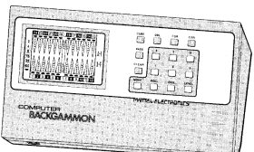 Mattel Computer Backgammon instructions cover drawing (1980)