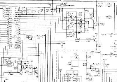 Atari 130XE video output and colour circuits (C070065 schematic)