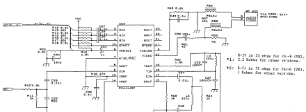 Sega Master System II video output schematic