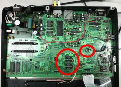 Main board with the shield plate removed