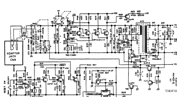 Tandy 102 power supply and reset circuits (Service Manual Fig. 7-1)