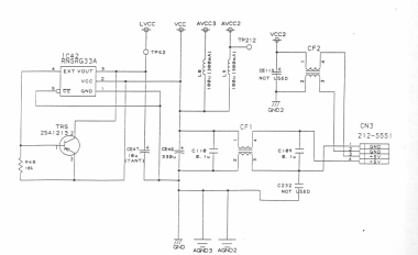 Sega Saturn VA13 power input and 3.3 V regulator schematic