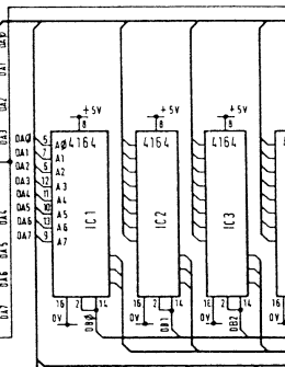 Sinclair QL circuit diagram (Issue 6), RAM data pins