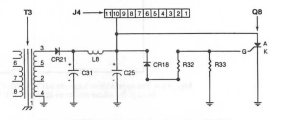 Macintosh analog board crowbar circuit (Macintosh Repair and Upgrade Secrets Fig 6-7)