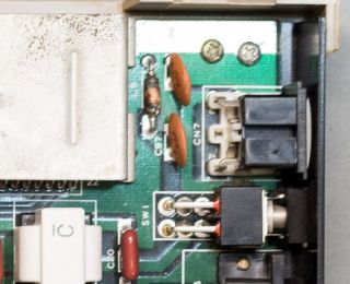 Commodore 64 250407 board power connector CN7, L5 and switch SW1