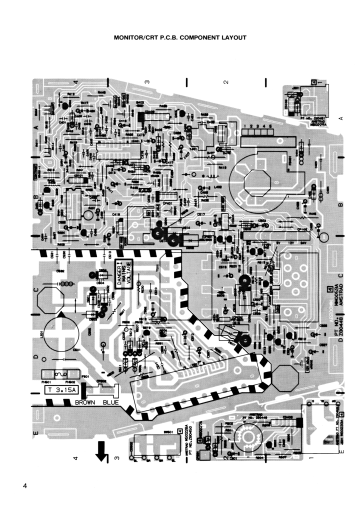 Amstrad PCW9256 monitor PCB layout