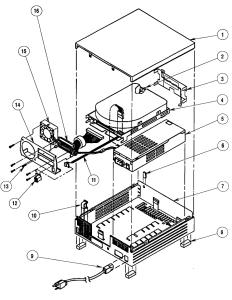 Apple's exploded view of the case shared by the 20SC, 40SC, 80SC and 160SC