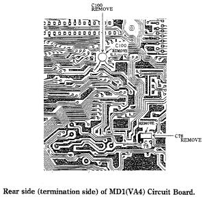 Sega 32X service bulletin 012 Mega Drive VA4 drawing