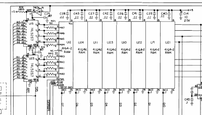 C64 schematic 326106 sheet 2 main RAM and data bits