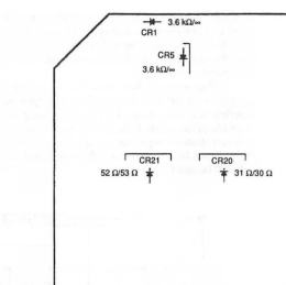 Macintosh analog board rectifier test points (Macintosh Repair and Upgrade Secrets Fig 6-6)