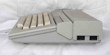 Atari 130XE (right hand side with controller ports)