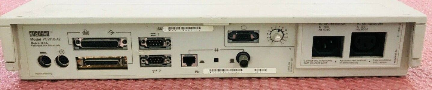 Rear panel with the video select switch beside the video connector (bitsavers.org)
