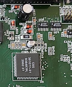 Amiga 600 Rev 2D board, Paula and audio supply parts (Ajne01)