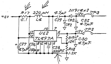 Atari 1040ST 12 V converter U62 (Atari Benelux bulletin 7)