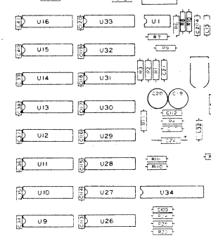 Atari 130XE board layout, RAM area (C070067)