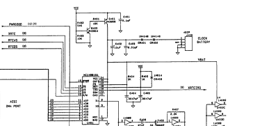 Atari TT030 clock battery circuit (schematic C301762-001 sheet 4)