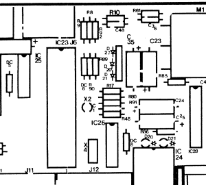 Sinclair QL Issue 6 layout, serial port area