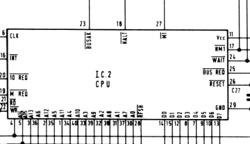 Sinclair ZX Spectrum Issue 3 CPU IC2 pinout