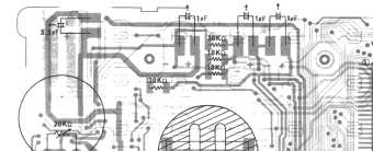Sharp PC-1360 main board capacitors (service manual)