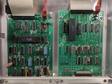 Radio Shack TRS-80 Model 4 floppy controller and RS-232C boards (Shelby Jueden)